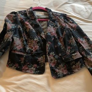 Free people floral dungaree jacket